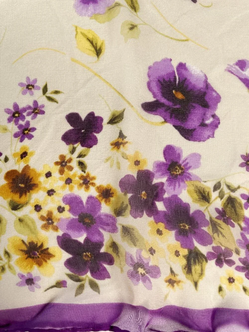 Dolce & Gabbana Silk Chiffon Floral Scarf